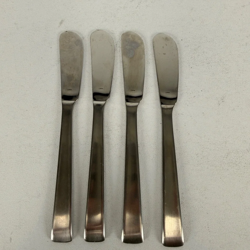 Flat Handle Butter Spreader Knife Knives Set of 4 CHINA